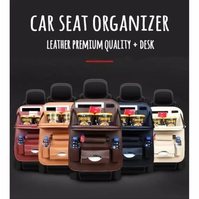 FMFIT Premium Leather Car Seat Organizer