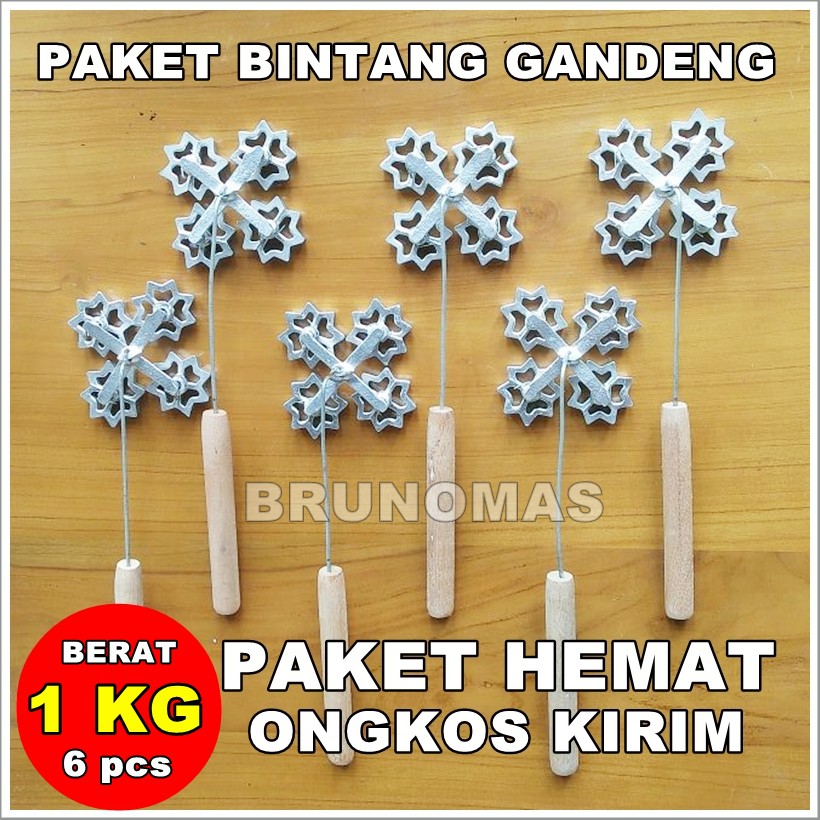 PAKET 6 set Cetakan Kue Kembang Goyang Bintang Gandeng