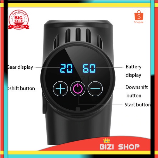 Alat pijat elektrik Massage gun Vibra Pijat therapy Otot 5 Head