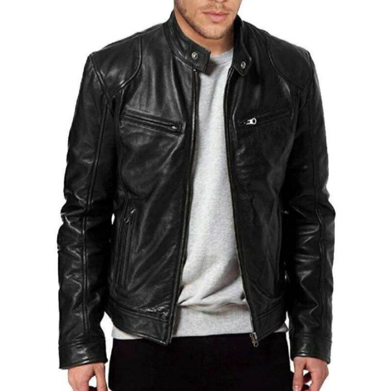 JAKET KULIT MOTOR PRIA/JAKET KEREN/JAKET SEMI PRIA