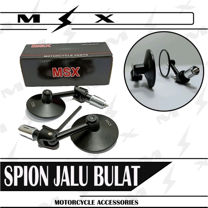 kaca spion jalu bulat kaca cembung bening motor universal nmax pcx vixion klx crf vespa dll