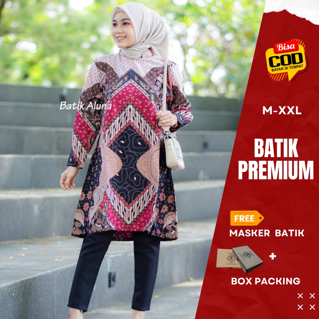 BATIK WANITA TUNIK FORMAL KERJA KUALITAS PREMIUM