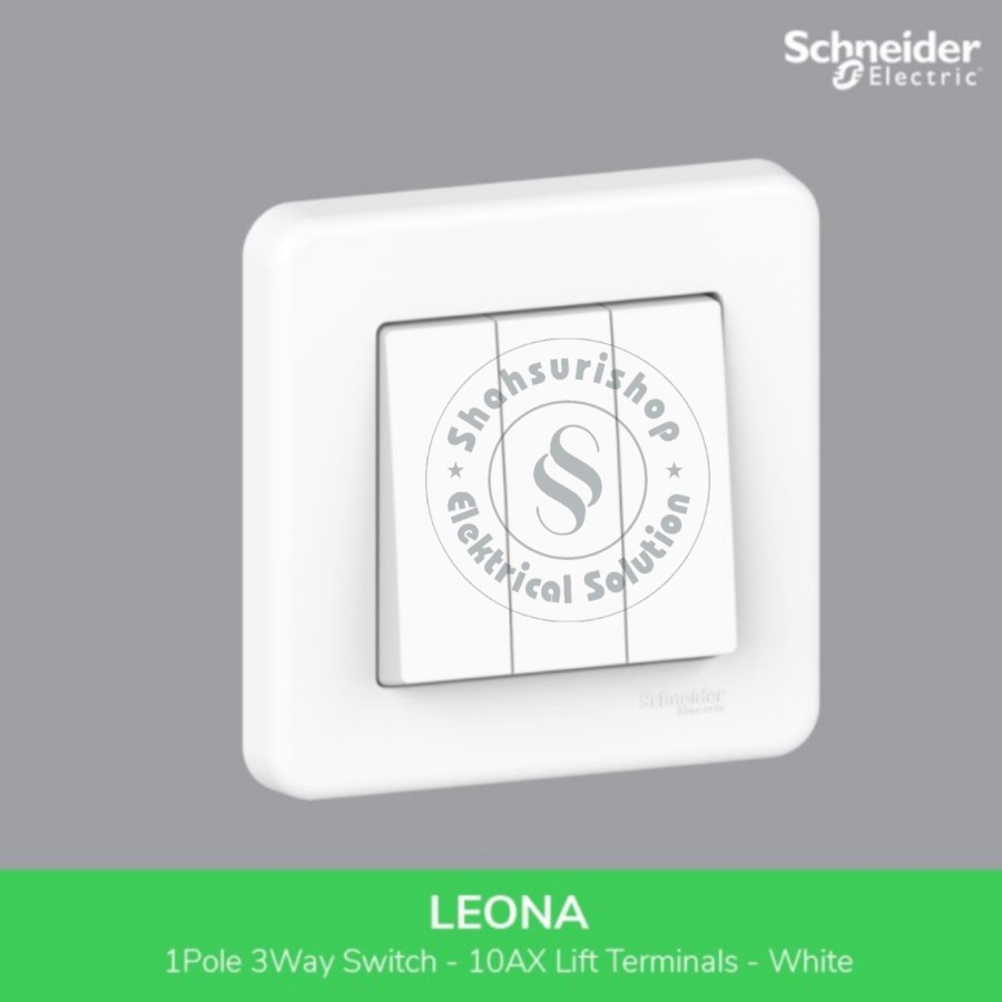 SCHNEIDER SAKLAR TRIPLE LEONA LNA2100321 PUTIH