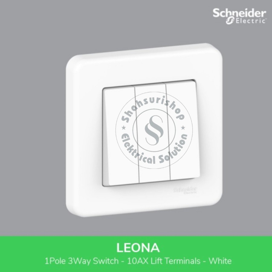 SCHNEIDER SAKLAR TRIPLE LEONA LNA2100321 PUTIH