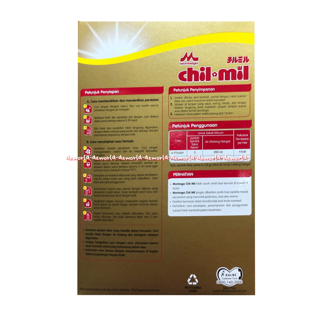 Morinaga Chil Mil 2 800gr Susu Formula Bayi 6-12bulan Chill-Mil Kemasan Dus Box