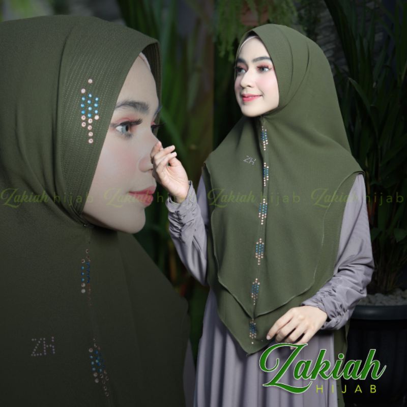 Khimar Ceruty Premium DAVIA PAYET Original Zakiah