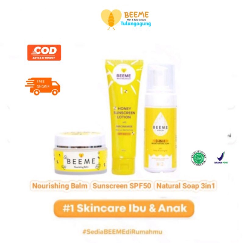 PAKET HEMAT || BEEME BALM+BEEME SOAP+BEEME SUN LOTION