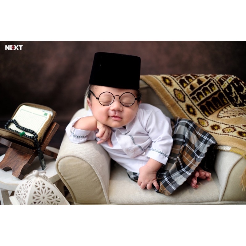 BAJU KOKO NEWBORN, BAJU MUSLIM NEWBORN, NEWBORN PROPS, AKSESORIS FOTO NEWBORN