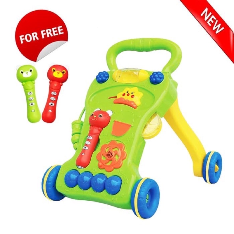 Baby Push Walker / Baby walker Newbie Tech (WARNA HIJAU / FREE BUBBLEWRAP)