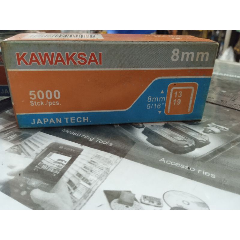 

Isi staples type U 8mm Kawaksai