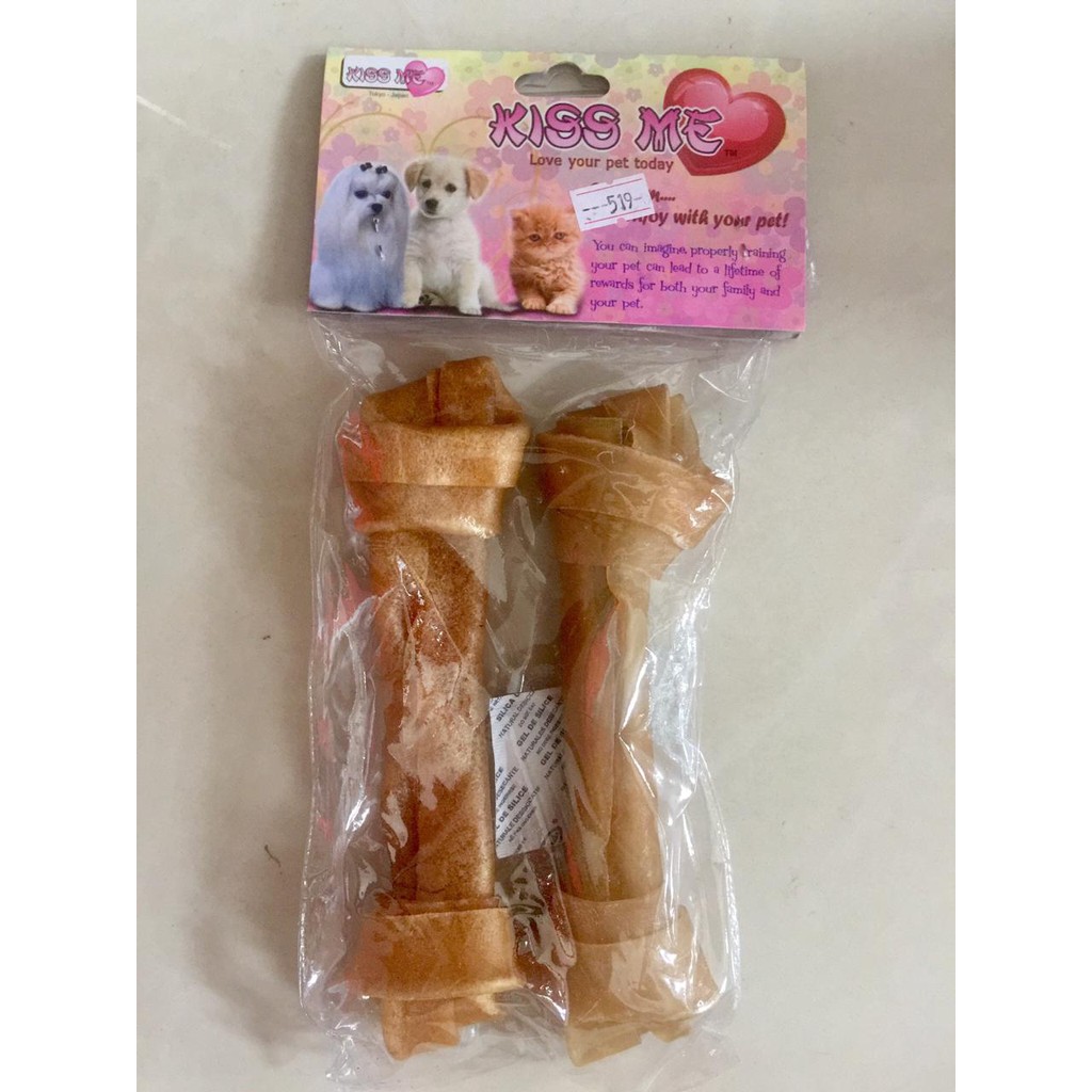 Tulang KISSME Gigitan anjing Knotted Bone 7&quot; - 18cm isi 2 PCS