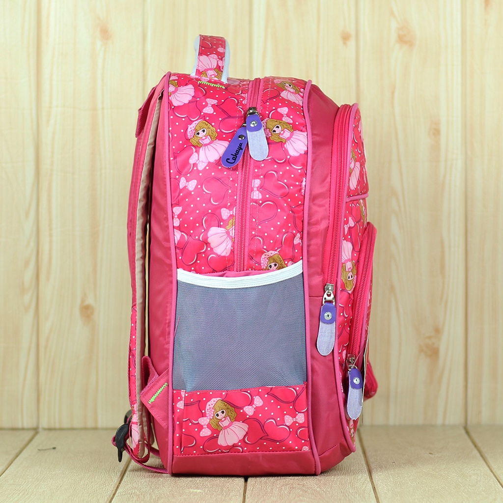 Tas Ransel Anak Lucu Cahaya Strip Princess Tas Pink Cantik Ransel Anak Gendong Jumbo