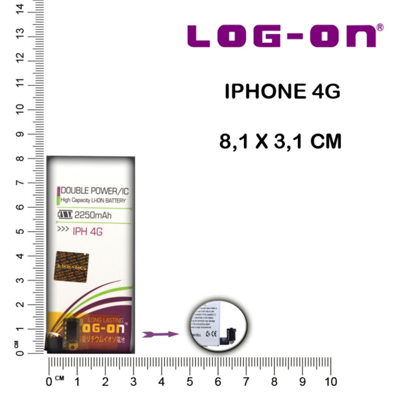 baterai log-on IPHONE 4G double power batre logon battery log on