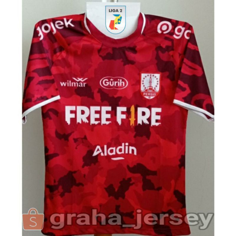 Jersey Persis Solo Home 2021 - 2022 Liga 2 Merah Doreng Printing Terbaru Lokal