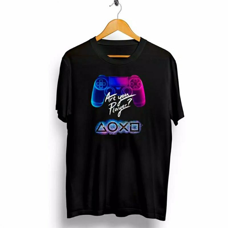 Fourfashion Kaos Pria Kaos Distro PS ARE YOU PLAYER Black FN320