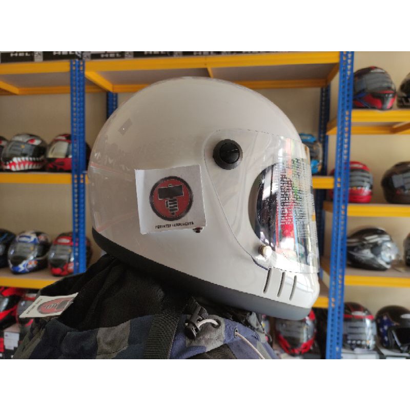 Zeus zs816E Zs 816 Helm Full Face Vintage WHITE Cakil