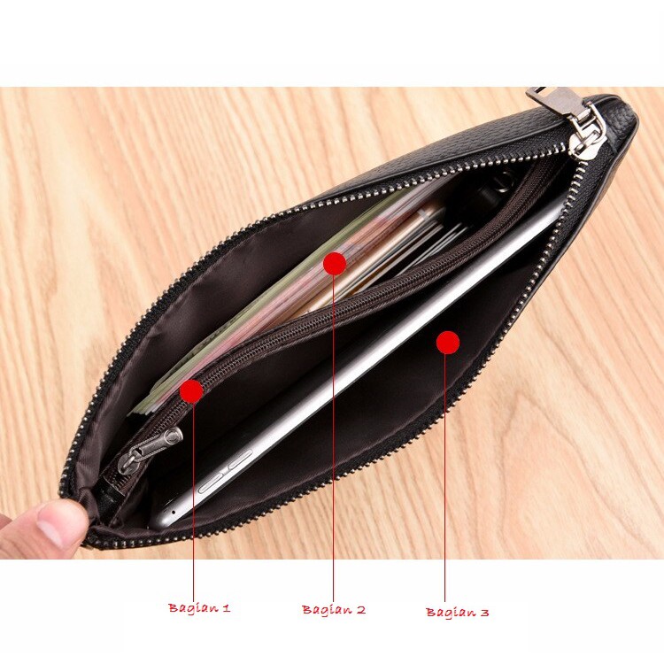 Dompet Clutch Jinjing Pria Bahan Kulit Venice import/ Tas tangan Handbag Dompet Pria dan Wanita