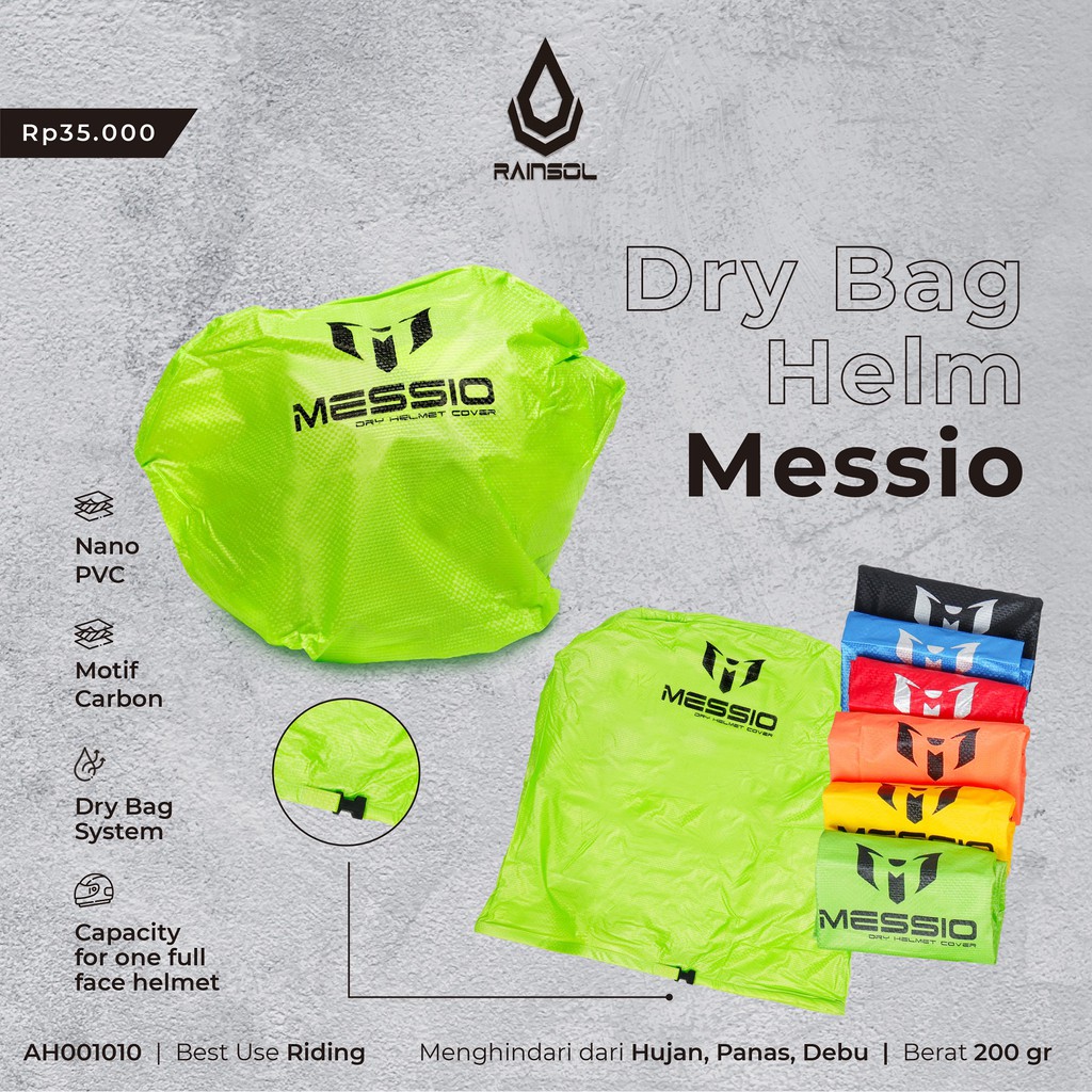 Dry Bag Helm Messio | Cover Helm | Tas Helm | 100% Waterproof