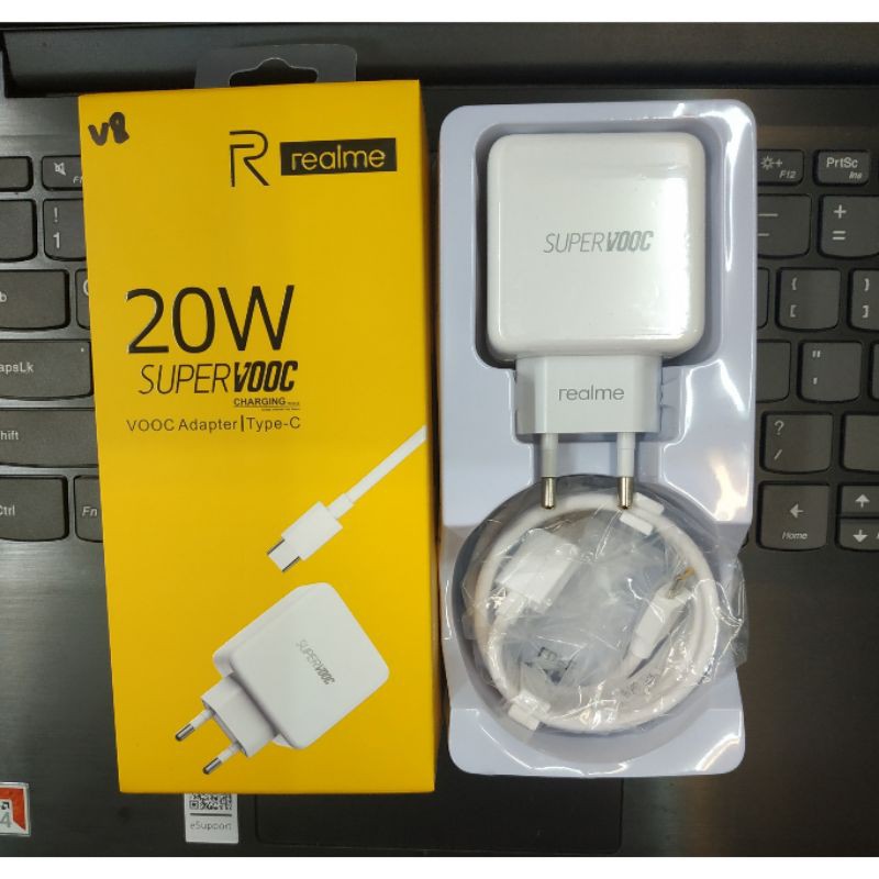 Travel Charger Realme Super Vooc 20 Watt Original 100% Type C