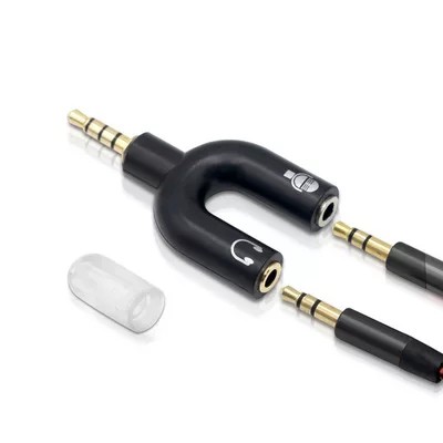 Spliter Jack Aux Mic dan Audio 2 in 1 - Konektor Spliter Audio U