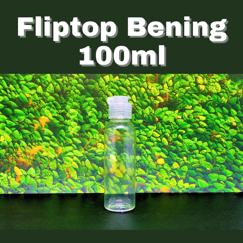 Botol Fliptop Bening (berbagai ukuran)