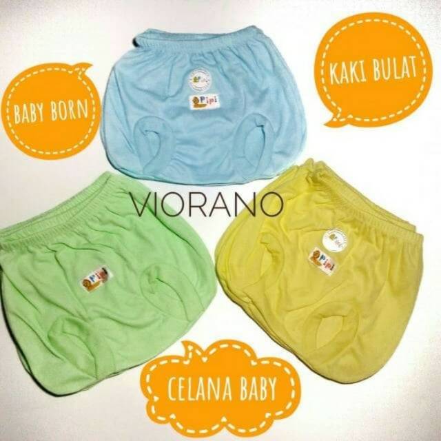 2 PCS CELANA PENDEK BAYI POLOS BULAT / BABY BORN PANTS /CELANA PENDEK BABY  LUCU NYAMAN DIPAKAI