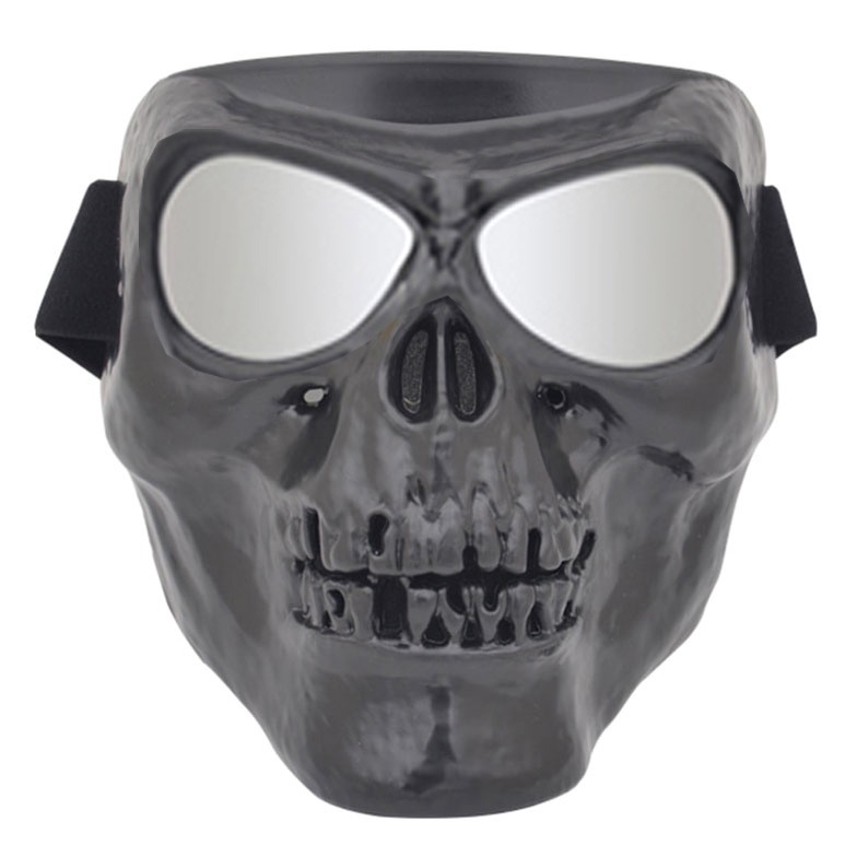 HEONYIRRY Masker Motor Topeng Airsoft Gun Full Face Model Tengkorak Skull Ghost Raider - MT009