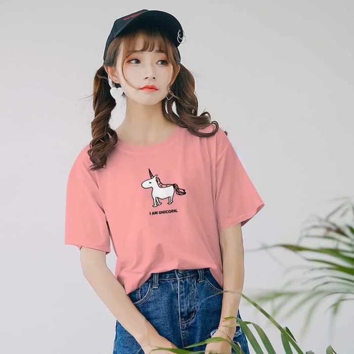 TRENDY !! Pakaian atasan ibu wanita blouse set Baju Kaos Tshirt Tangan pendek Wanita Model Terbaru -