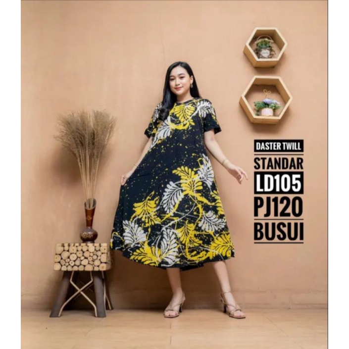 daster twill abstrak bahan tebal motif batik abstrak ld 105 daster busui pakaian wanita ibu hamil