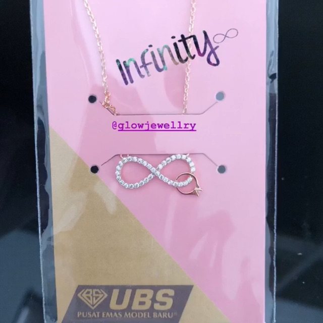 Kalung Infinity Batu Putih UBS