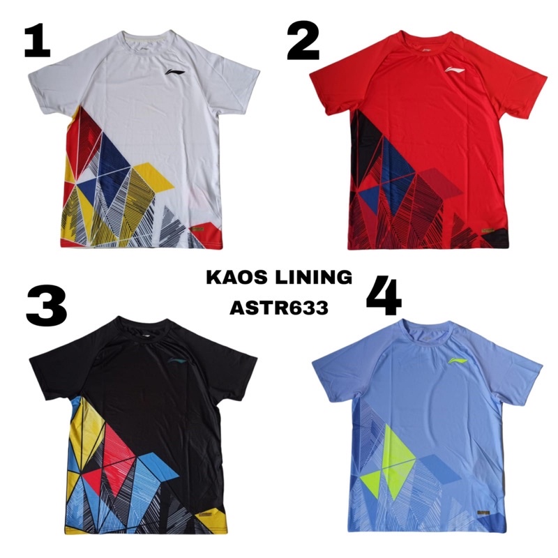 Baju badminton Kaos olahraga lining original