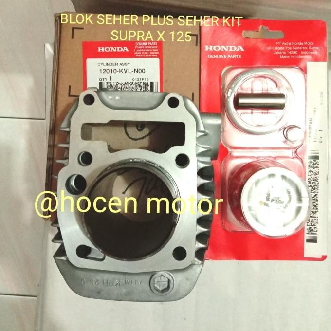 Bergaransi - BLOK SEHER SUPRA X 125 SEHER KIT 12010-KVL-N00 ASLI HONDA GENUINE PART