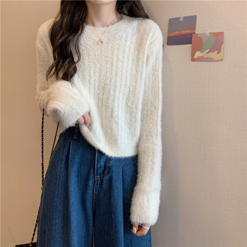 Knitwear Polos Wanita Lengan Panjang Casual Sweater Korea