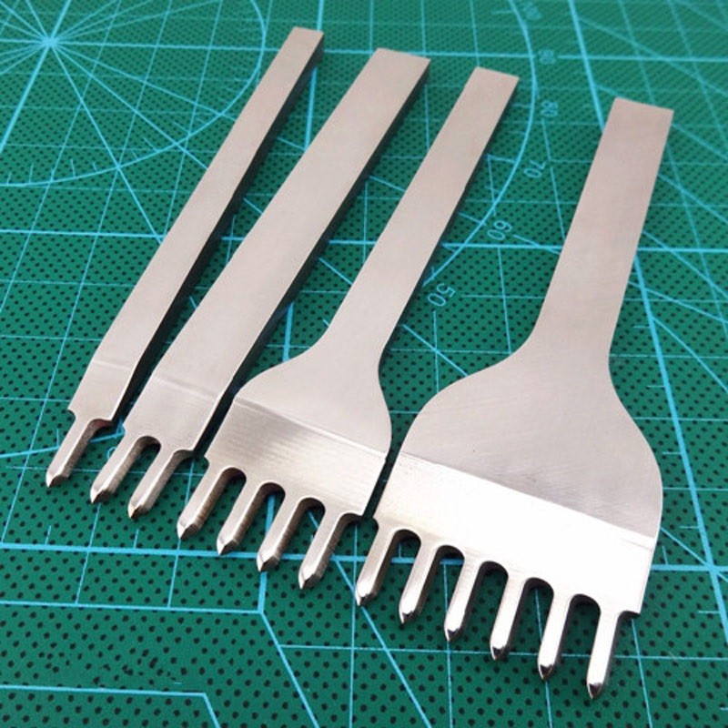Stitching hole punch leather tools 1set (4pcs Prong) 3mm - 4mm - 5mm - 6mm