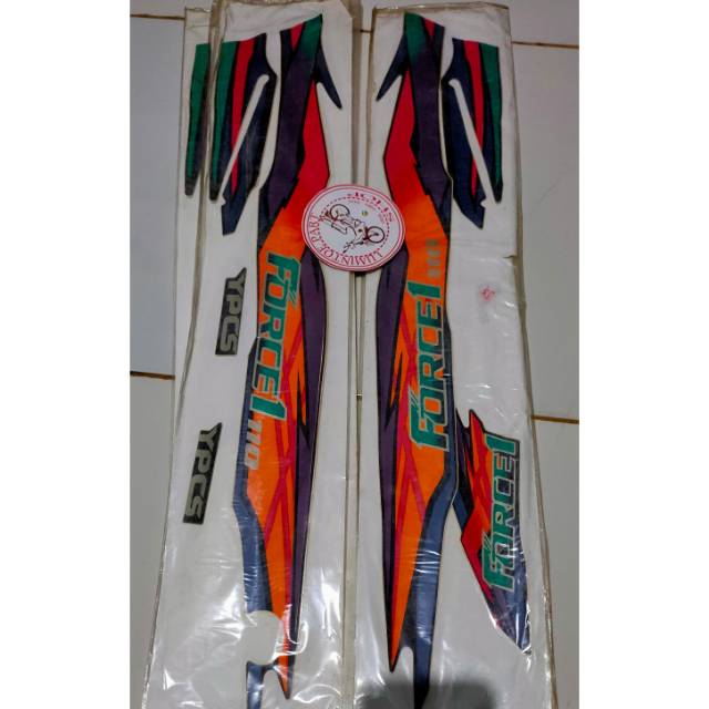 Decal striping yamaha force 1 f1 motif 3 garis nos