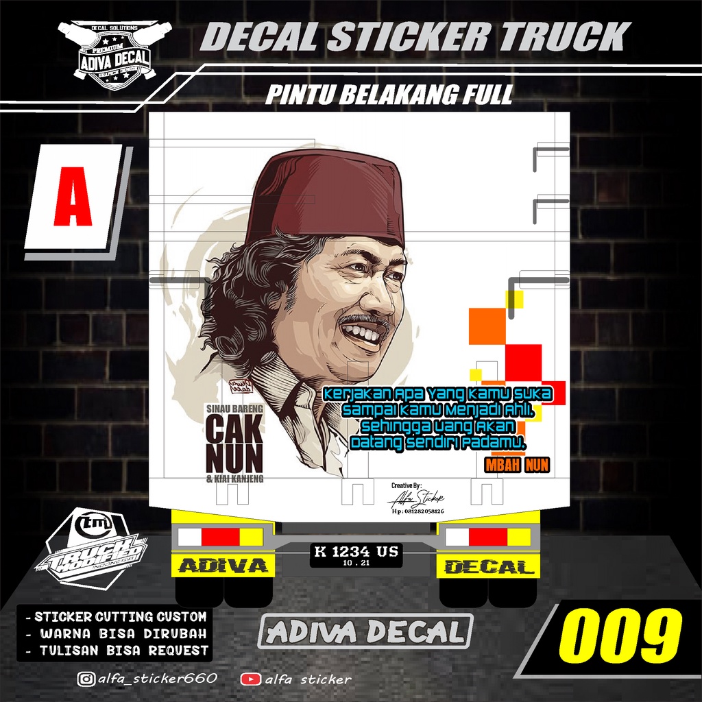 terbaru decal STIKER pintu bawah truck bebas design dan ukuran - sticker decal pintu truck 009