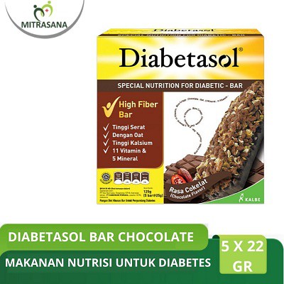 

Diabetasol Bar Chocolate 5X25gr