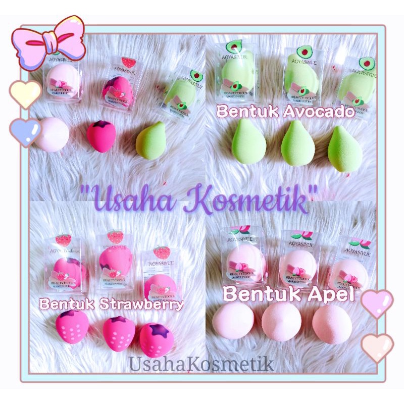 ECER!! BEAUTY BLENDER SOFT/MAKEUP SPONGE BENTUK BUAH SPON BENTUK BUAH