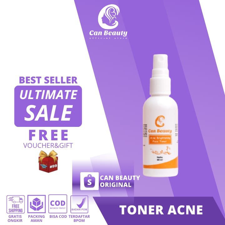FACE TONER ACNE / Can beauty skincare bpom / Paket acnes jerawat lengkap ori/ Paket acne CAN BEAUTY 