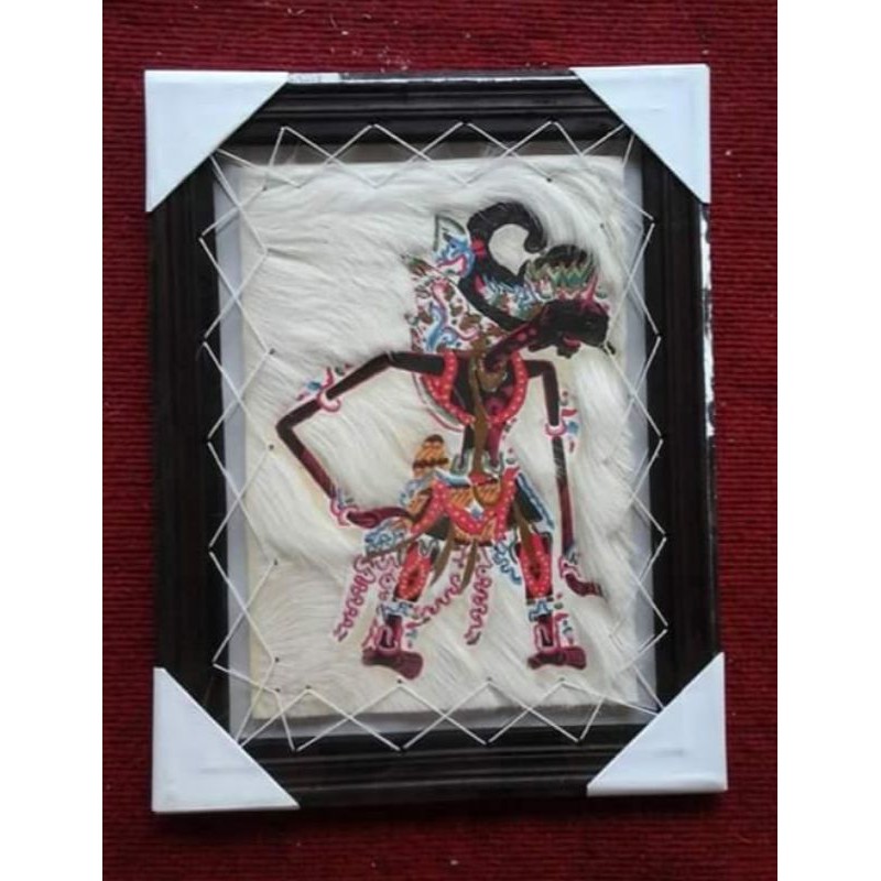 KALIGRAFI WAYANG GATOT KACA dari kulit kambing ASLi