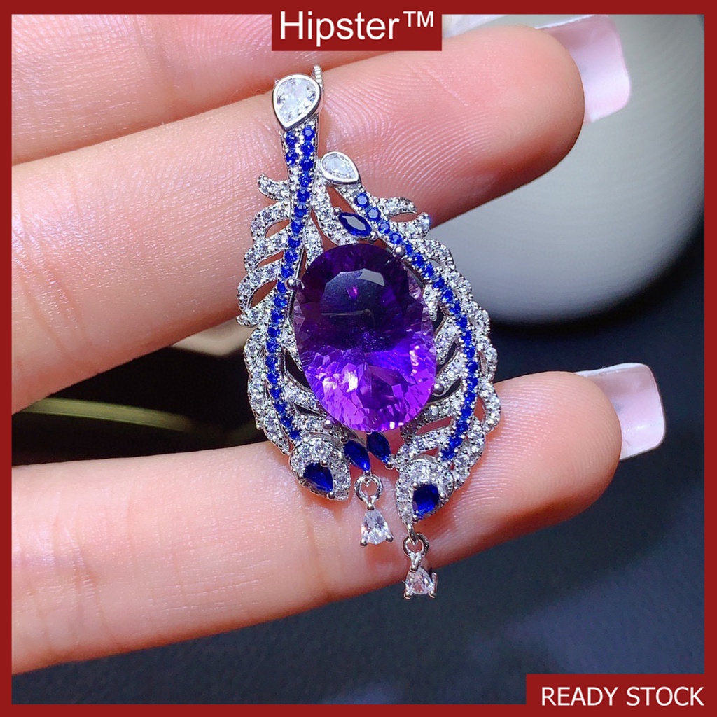 Hot Sale Fashion Exquisite Natural Amethyst Pendant Necklace