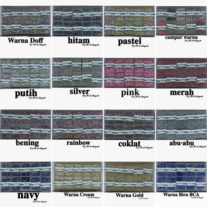 1 BOX BESAR isi 20 box mika jarum pentul jarum pentul stainless steel jarum pentul hijab cantik jaru