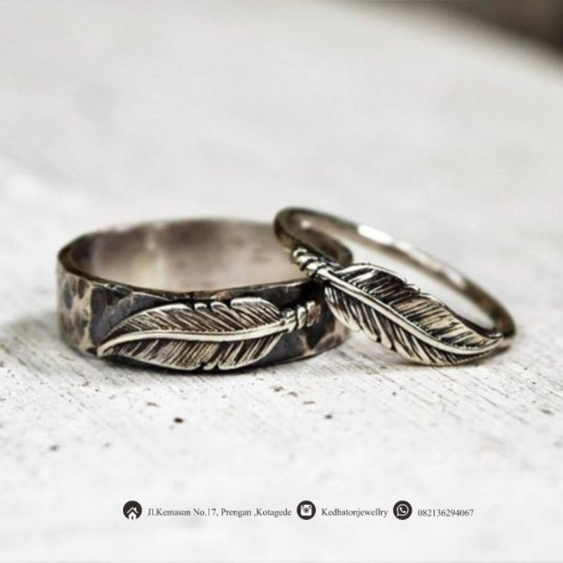 Wedding ring spesial promo(platinum+emas putih)