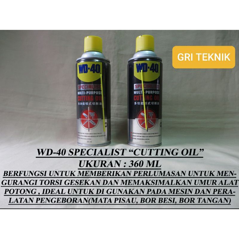 

WD-40 SPECIALIST CUTTING OIL 360 ML ( WD 40 MINYAK PEMOTONGAN LOGAM SERBA GUNA )