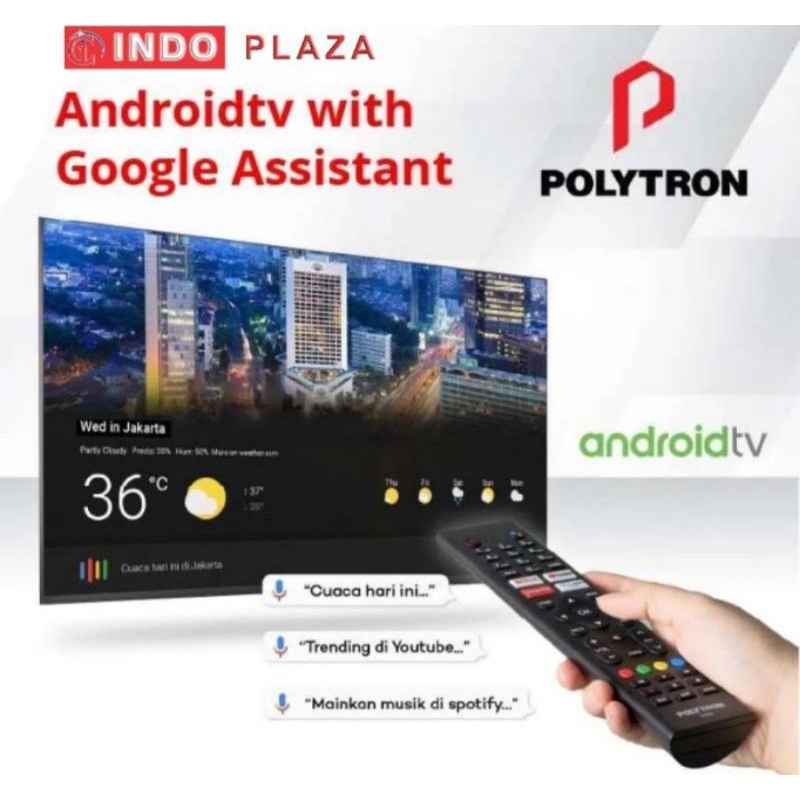 TV POLYTRON 43 INCH SMART ANDROID MOLA SOUNDBAR PLD-43BAG9953 / 5959 ( LUAR MEDAN )