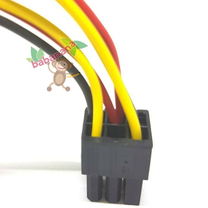 Dual Molex 4 Pin Female to 6 Pin Male VGA power Kabel Konverter Kabel