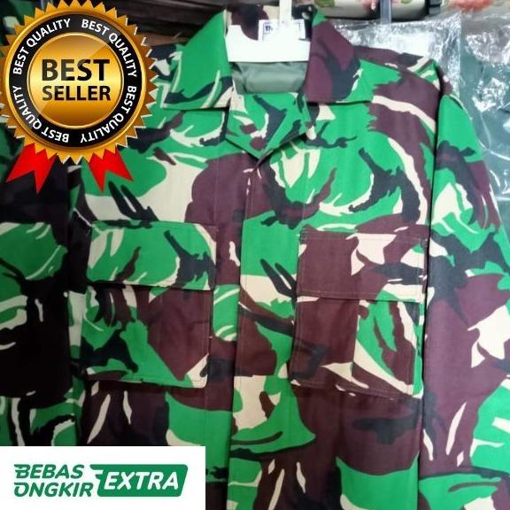 Baju Setelan PDL Loreng TNI Velbed WOL Premiun Size B1B2B3 EB1EB2EB3