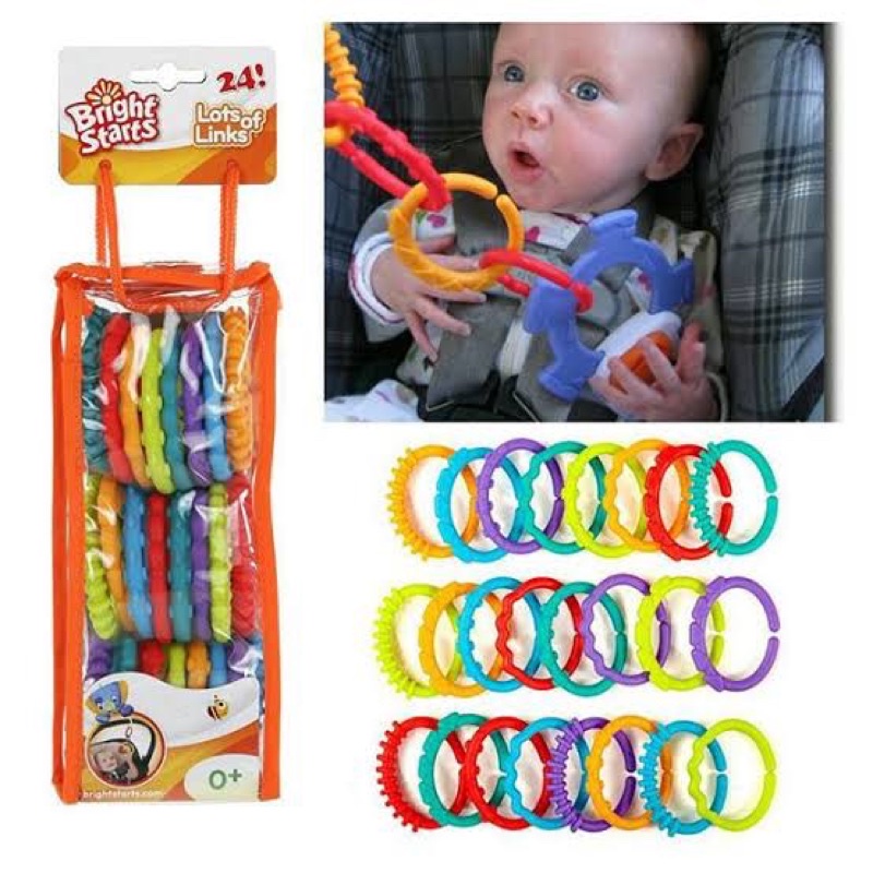 HOOK STROLLER | Bright Starts Lots of Links | hook gantungan stoller mainan bayi