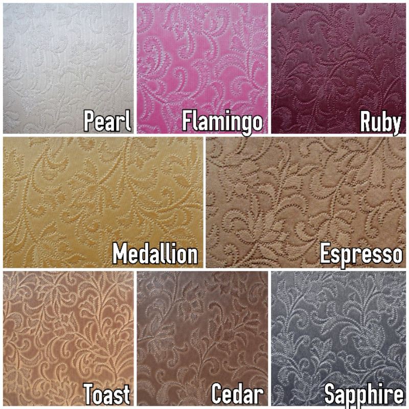 Bahan Kain Oskar Kulit Sintetis Sofa / Jok / Kursi Motif Bunga - Linen