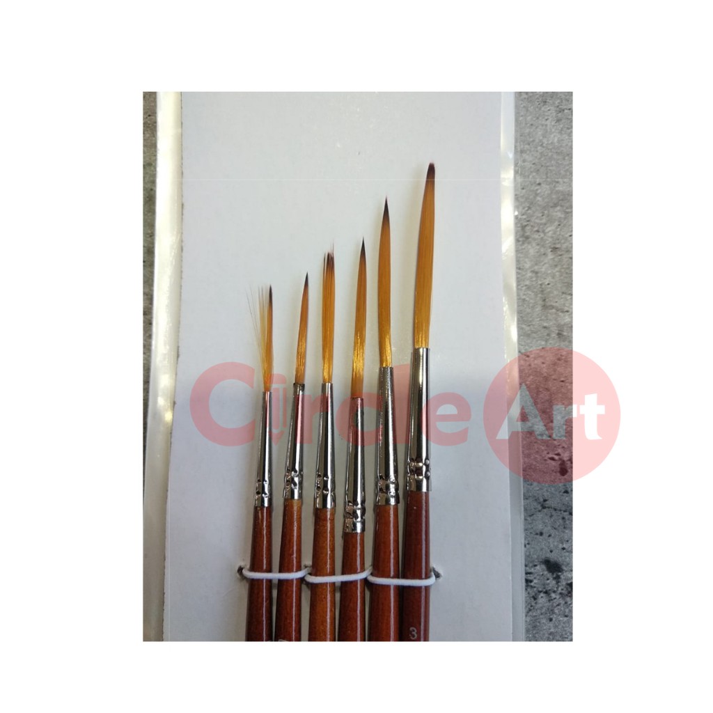 

Terbaru !! V-Tec Fat Liner Brush VT-996 Set 6 /Kuas Lukis Set 6 -Script Liner /Kuas Panjang